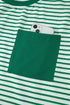 Striped Crew Neck Drawstring Waist Wide Leg Pant Set