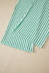 Striped Crew Neck Drawstring Waist Wide Leg Pant Set