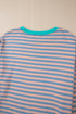 Striped Crew Neck Drop Shoulder Pullover Sweatshirt