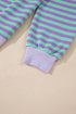 Striped Crew Neck Drop Shoulder Pullover Sweatshirt