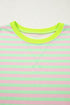 Striped Crew Neck Drop Shoulder Pullover Sweatshirt