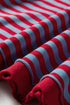 Striped Crew Neck Exposed Seam Pullover Sweatshirt