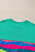Striped Crew Neck Long Sleeve Pullover Top