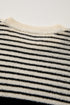 Striped Crew Neck Sleeveless Knit Pullover Sweater