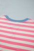 Striped Crewneck Long Sleeve Shift Tunic Sweatshirt