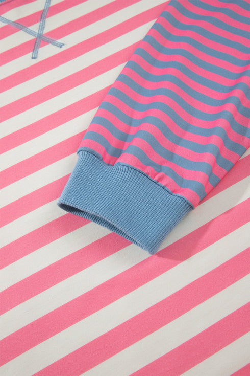 Striped Crewneck Long Sleeve Shift Tunic Sweatshirt