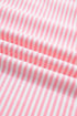 Striped Cuffed Sleeve Contrast Mock Neck Two Piece Short Set