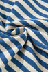Striped Cursive Graphic Puff Sleeve Knit T-Shirt