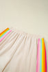 Striped Detail Casual Athleisure Two Piece Short Sets
