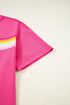 Striped Detail Casual Athleisure Two Piece Short Sets