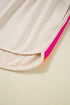 Striped Detail Casual Athleisure Two Piece Short Sets