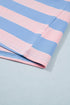Striped Dolman Tee And Drawstring Skort Athletic Short Set