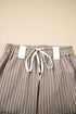Striped Drawstring Cargo Jogger Utility Pants