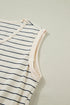 Striped Drawstring Pocket Tunic Tank Bodycon Mini Dress