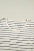Striped Drawstring Pocket Tunic Tank Bodycon Mini Dress
