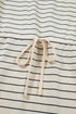 Striped Drawstring Pocket Tunic Tank Bodycon Mini Dress