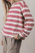 Striped Drop Shoulder Casual Pullover Long Sleeve Top