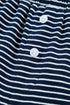 Striped Drop Shoulder Cotton Blend Tee And Shorts Lounge Set
