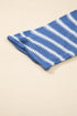 Striped Drop Shoulder Crewneck Pullover Knit Sweater