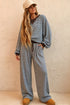 Striped Drop Shoulder Loose Top Pant Set