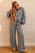 Striped Drop Shoulder Loose Top Pant Set
