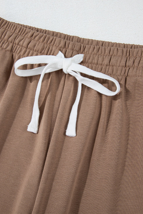 Striped Drop Shoulder Pullover And Jogger Pant Set
