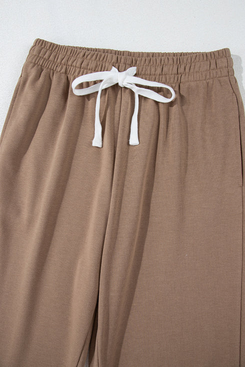 Striped Drop Shoulder Pullover And Jogger Pant Set