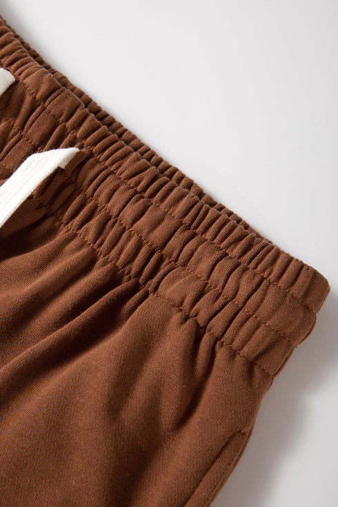 Striped Drop Shoulder Pullover And Jogger Pant Set