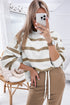 Striped Drop Shoulder Pullover And Jogger Pant Set