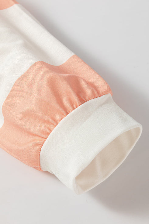 Striped Drop Shoulder Relaxed Fit Knit Top