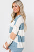 Striped Drop Shoulder Relaxed Fit Knit Top
