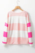 Striped Drop Shoulder Relaxed Fit Knit Top