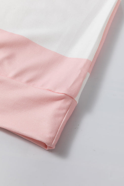 Striped Drop Shoulder Relaxed Fit Knit Top