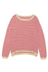 Striped Drop Shoulder Ribbed Trim Pullover Sweater
