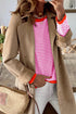 Striped Drop Shoulder Ribbed Trim Pullover Sweater