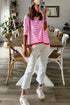 Striped Drop Shoulder Ribbed Trim Pullover Sweater