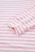 Striped Drop Shoulder Round Neck Buttoned Wide Leg Pant Sets