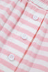 Striped Drop Shoulder Round Neck Buttoned Wide Leg Pant Sets
