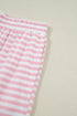 Striped Drop Shoulder Round Neck Buttoned Wide Leg Pant Sets