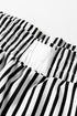 Striped Elastic High Waist Pocketed Wide Leg Pants