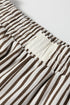 Striped Elastic High Waist Pocketed Wide Leg Pants