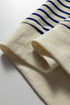 Striped Elbow Patch Drop Shoulder Pullover Sweatshirt