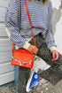 Striped Elbow Patch Drop Shoulder Pullover Sweatshirt