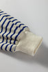 Striped Elbow Patch Drop Shoulder Pullover Sweatshirt