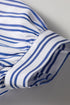 Striped Embroidered Detail Button Front Long Sleeve Casual Shirt