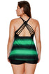 Striped Empire Waist Tankini Top With Boy Shorts