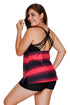 Striped Empire Waist Tankini Top With Boy Shorts