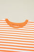 Striped Exposed Seam Patchwork Cotton Blend Pullover Top