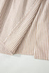 Striped Flutter Sleeve Button Front Slit A Line Maxi Dress