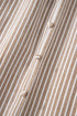 Striped Flutter Sleeve Button Front Slit A Line Maxi Dress
